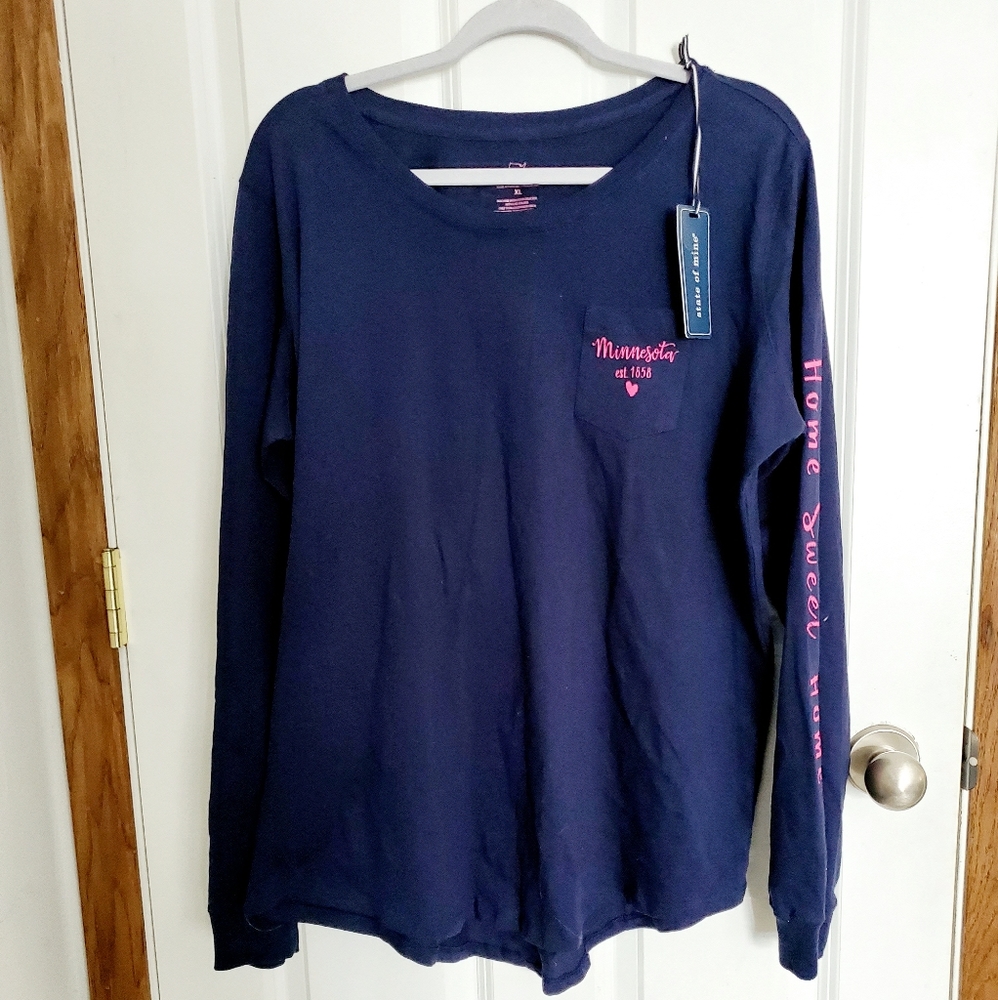 NWT Minnesota state of mine long sleeve spellout